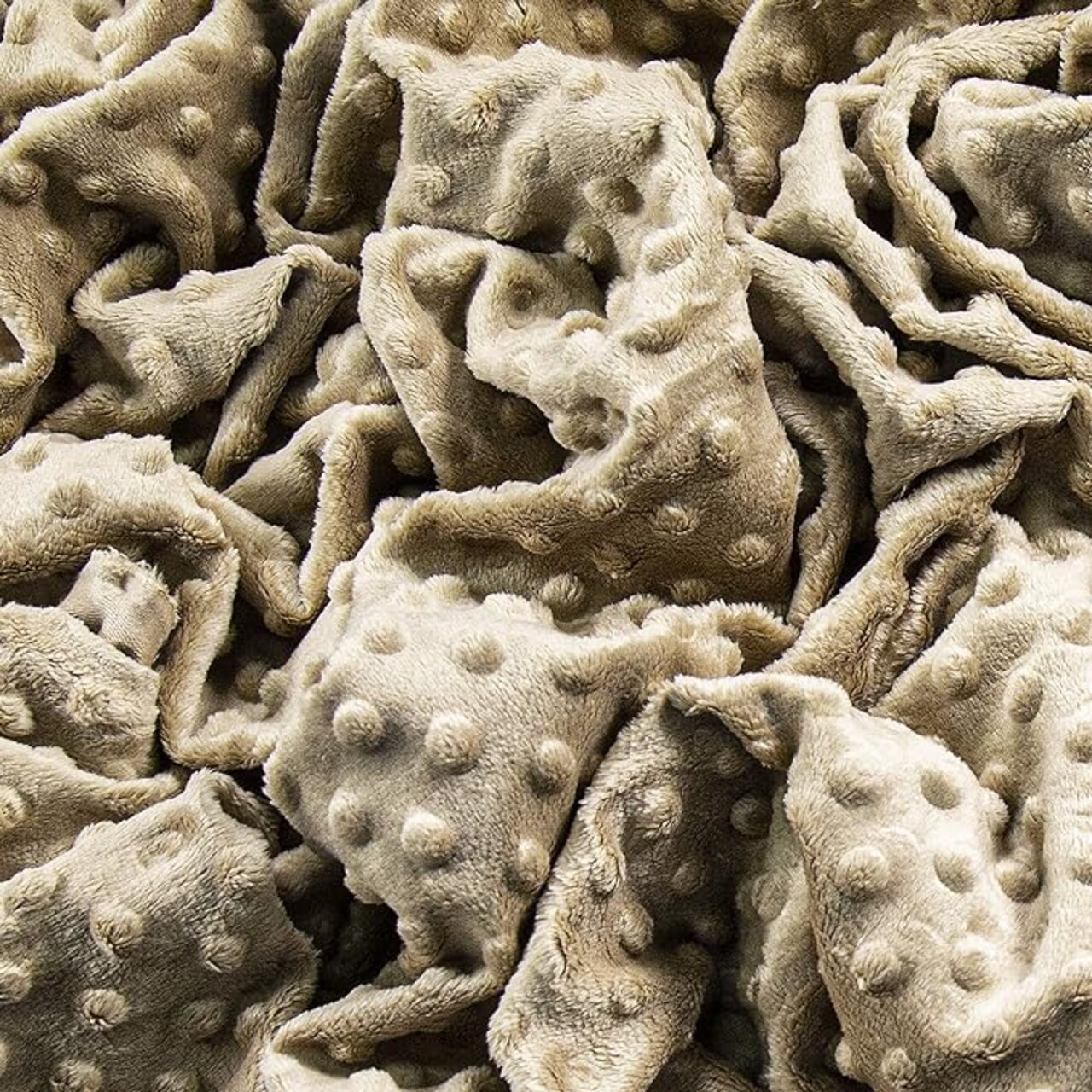 FabricLA Minky Fabric by The Yard | Oeko-TEX Certified Plush Fabric | Soft Minky Dimple Dot Cuddle Fabric | 60" inches Wide | Baby Blanket, Apparel, Throws